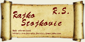 Rajko Stojković vizit kartica